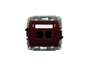 TREND Mechanizm gniazda komputerowego podwójnego bez modułu brązowy 4GM-2p PT-GN-TR-80-04-ND-00