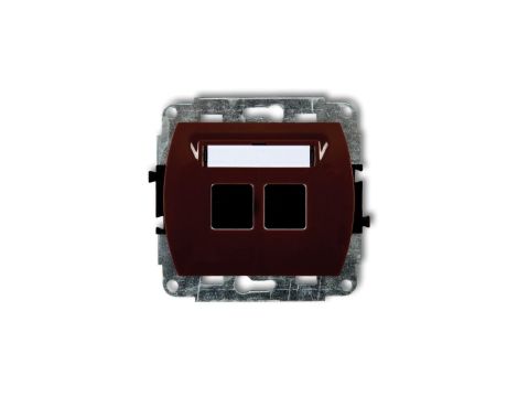 TREND Mechanizm gniazda komputerowego podwójnego bez modułu brązowy 4GM-2p PT-GN-TR-80-04-ND-00