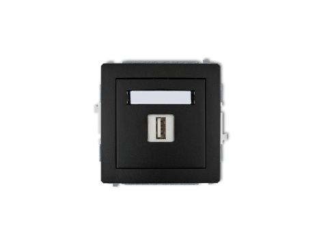DECO Ładowarka USB pojedyncze 5V 2A czarny mat 12DCUSB-3 GN-DE-78-01-12-00-00