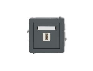 DECO Ładowarka USB pojedyncze 5V 2A grafitowy mat 28DCUSB-3 GN-DE-78-01-28-00-00