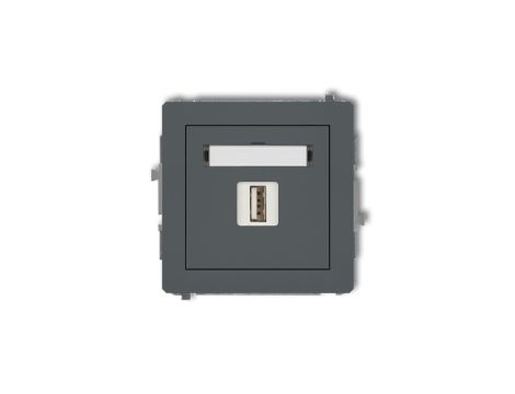 DECO Ładowarka USB pojedyncze 5V 2A grafitowy mat 28DCUSB-3 GN-DE-78-01-28-00-00