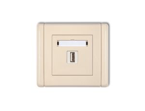 FLEXI Ładowarka USB pojedyncza 5V 2A beżowy 1FCUSB-3 GN-FL-78-01-01-00-00