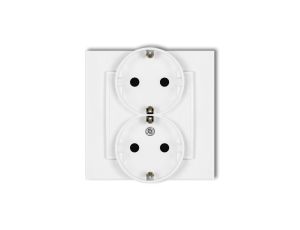 Gniazdo podwójne z uziemieniem SCHUKO 2x(2P+Z) (przesłony torów prądowych) MGP-2sp