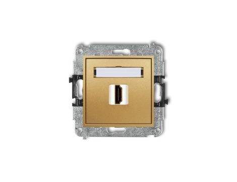 MINI Mechanizm gniazda pojedynczego HDMI 2.0 złoty 29MHDMI-3