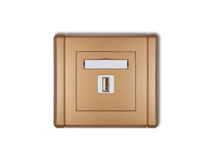 FLEXI Ładowarka USB pojedyncza 5V 2A złoty metalik 8FCUSB-3 GN-FL-78-01-08-00-00