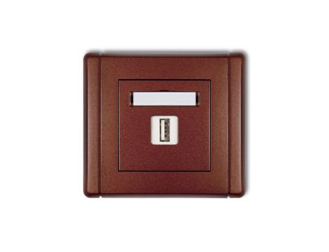 FLEXI Ładowarka USB pojedyncza 5V 2A brązowy metalik 9FCUSB-3 GN-FL-78-01-09-00-00
