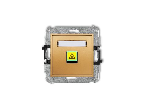 MINI Mechanizm gniazda światłowodowego/optycznego pojedynczego złoty 29MGOP-1