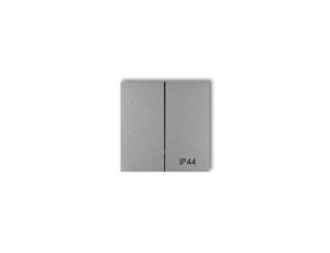 Klawisze podwójne do łączników IP44 (komplet dwóch sztuk) srebrny metalik 7MKLH-2 LA-MI-KL-02-07-00-00