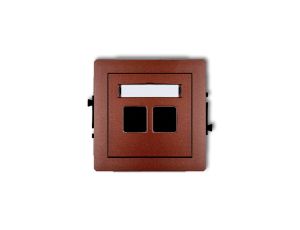 Mechanizm gniazda multimedialnego podwójnego bez modułu (standard Keystone) 9DGM-2P