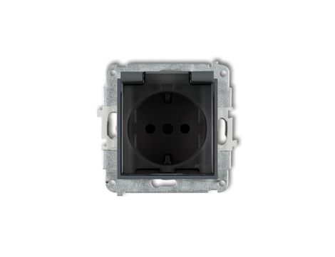 Mechanizm gniazda bryzgoszczelnego z uziemieniem SCHUKO 2P+Z (klapka dymna, przesłony torów prądowych) 28MGPB-1sdp
