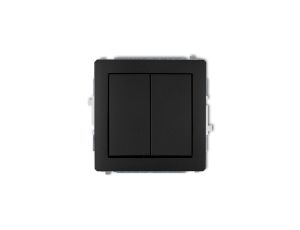 DECO Łącznik krzyżowy podwójny (bez piktogramu) Czarny mat 12dwp-66.1