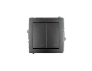 DECO Mechanizm wyłącznika 2 podwójnego krzyżowego grafitowy 11DWP-66