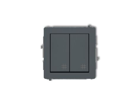 DECO Łącznik krzyżowy podwójny grafitowy mat 28DWP-66