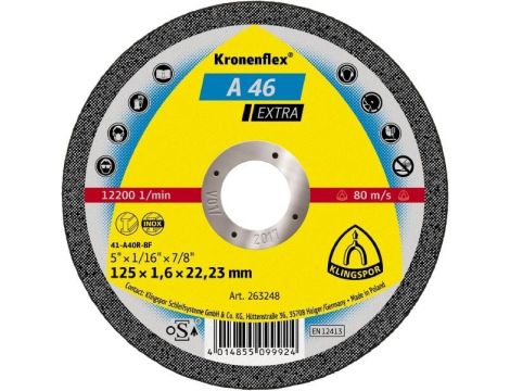 KLINGSPOR TARCZA DO CIĘCIA METALU 115mm x 1,6mm x 22,2mm A46 Extra - 2