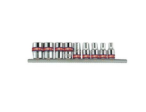 KING TONY KOMPLET NASADEK IMBUSOWYCH 1/4" 9cz. 5/32"-1/2" CHROM
