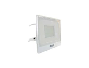 Projektor LED z czujnikiem ruchu 50W 4000lm 3000K Dioda SAMSUNG IP65 Kabel 1m Biały 5 Lat Gwarancji 20301