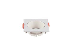 Oprawa punktowa Oczko GU10 IP20 Biała+Biały Połysk Kwadrat 6650