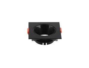 Oprawa punktowa Oczko GU10 IP20 Czarna+Czarny Połysk Kwadrat 6652