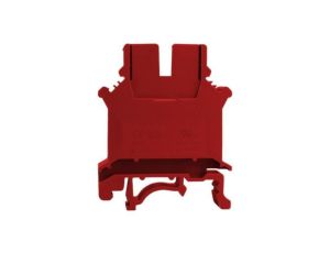 Złączka szynowa przelotowa czerwona śrubowa 16mm2 1P VDE UL 7365