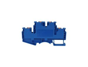 Złączka szynowa zaciskowa niebieska 4mm2 2-piętrowa 4-przewodowa 5811