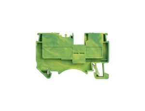 Złączka szynowa przelotowa zaciskowa żółto-zielona PE 4mm2 1P UL