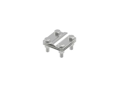 Złącze uniwersalne 3-elem. 57x57 bednarka-pręt16 stal nierdzewna 14.5 V4A 91400555