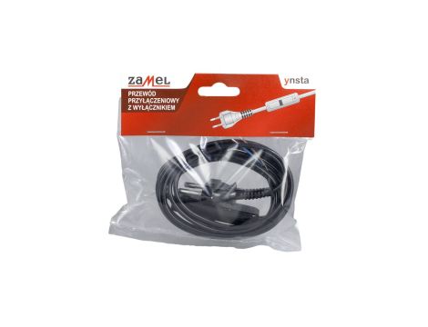 Przewód przyłączeniowy z wyłącznikiem 300cm czarny SP/W-300/2X0,75/WOR-CZN YNS10000524