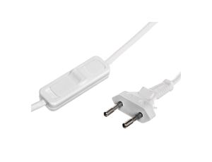 Przewód przyłączeniowy 0,25m z wyłącznikiem biały SP/W-250/2X0,75/WOR-BIA YNS10000561