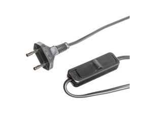 Przewód przyłączeniowy 2,5m z wyłącznikiem srebrny SP/W-250/2X0,75/WOR-SRB PRW10000494