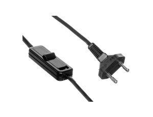 Przewód przyłączeniowy 0,25m z wyłącznikiem czarny SP/W-250/2X0,75/WOR-CZN YNS10000563