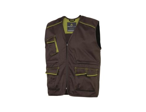 Kamizelka panostyle z poliestru (65) i bawełny (35) 235 g/m? kolor brązowo-zielony rozmiar 3XL CORP M6GILMA3X