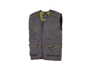 Kamizelka panostyle z poliestru (65) i bawełny (35) 235 g/m? kolor szaro-zielony rozmiar L CORP M6GILGRGT