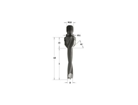 CMT WIERTŁO HW NP GW-TRZP.GZ D=10 I=30 LB=45 S=M10/11X4 RH