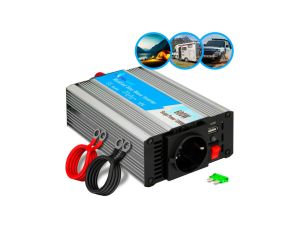 Przetwornica napięcia samochodowa 12V, 600W modyfikowany sinus Extralink OPIM-600W