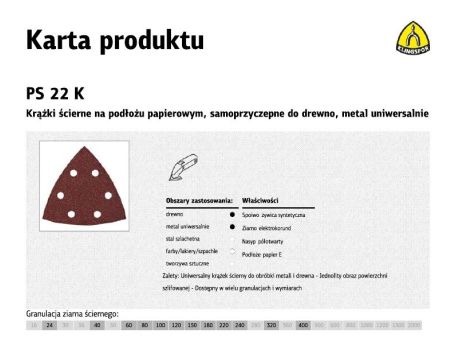 K.PAPIER TRÓJKĄT PS22K P 80   GLS15