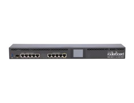 Router 10x RJ45 1000Mb/s, 1x SFP, 1x USB MikroTik RB3011UIAS-RM