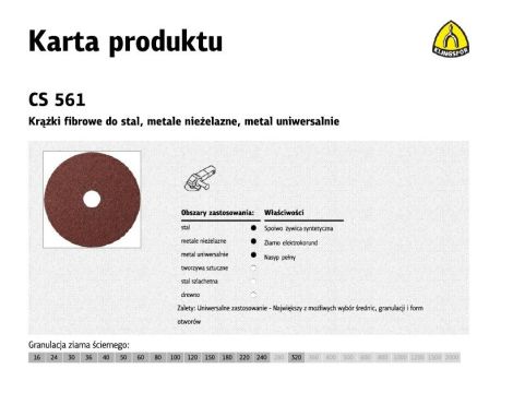 K.FIBRA KRĄŻEK 125 gr.180 CS561 /25szt