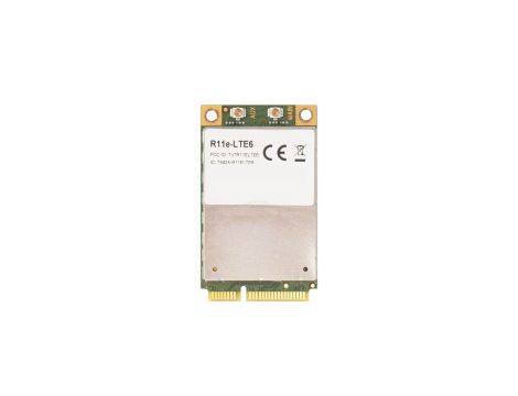 Karta miniPCI-e 2G/3G/4G/LTE, 2x u.Fl MikroTik R11e-LTE6
