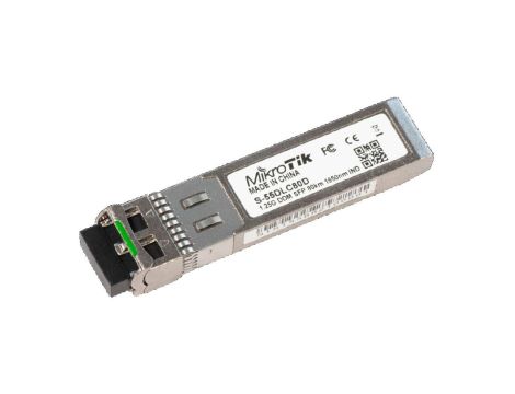 Moduł SFP 1,25Gb/s, 2x LC, 1550nm, 80km, DDM, Jednomodowy MikroTik S-55DLC80D