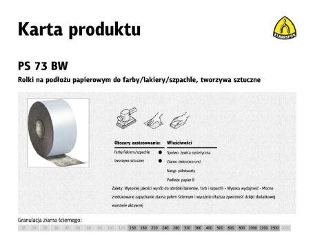 K.PAPIER ROLKA 115mm PS73BW P150 (50mb)
