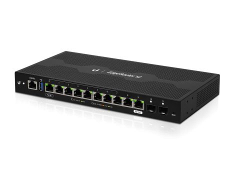 Router EdgeMAX EdgeRouter, 10x RJ45 1000Mb/s, 2x SFP, 1x PoE Ubiquiti ER-12