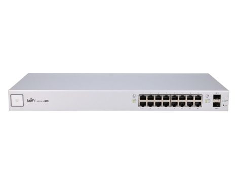 Switch UniFi, 16x RJ45 1000Mb/s PoE, 2x SFP, 150W Ubiquiti US-16-150W