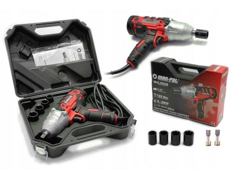 KLUCZ UDAROWY 1/2" 720Nm + NASADKI MAR-POL