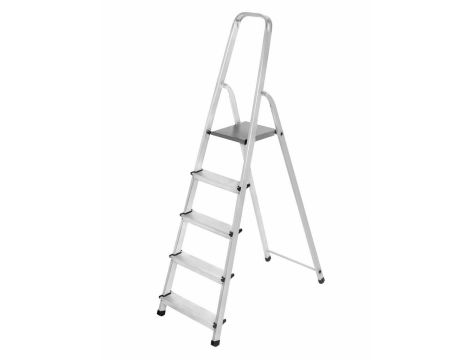 AWTOOLS DRABINA ALUMINIOWA 125kg 5 STOPNI WOLNOSTOJĄCA - 4