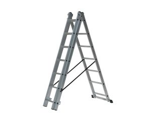 AWTOOLS DRABINA ALUMINIOWA 3x7 STOPNI 150KG ADAPATACJA NA SCHODY