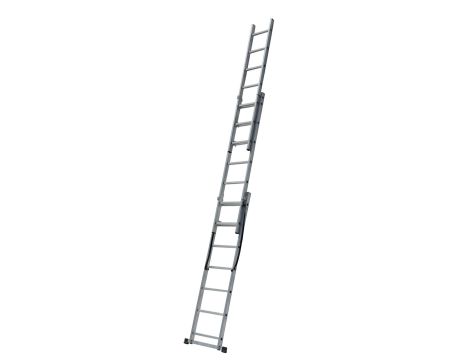 AWTOOLS DRABINA ALUMINIOWA 3x14 STOPNI 150KG ADAPATACJA NA SCHODY - 2
