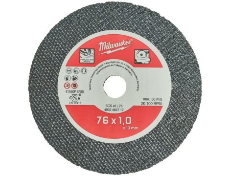 MILWAUKEE TARCZA 76mm DO METALU /5szt.