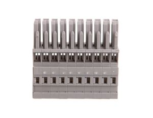 Gniazdo X-COM 1-przewodowe 10-biegunowe szare 769-110 /25szt./