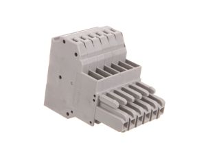 Gniazdo X-COM 2-przewodowe 6-biegunowe szare 769-126 /10szt./