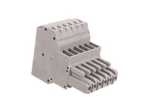 Gniazdo X-COM 2-przewodowe 6-biegunowe szare 769-126 /10szt./